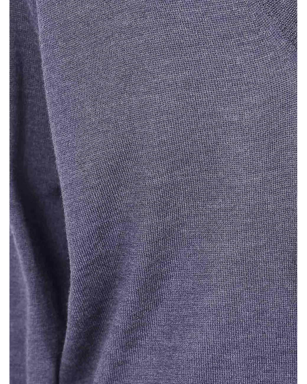 Nuur Blue Long Sleeves V Neck Sweater