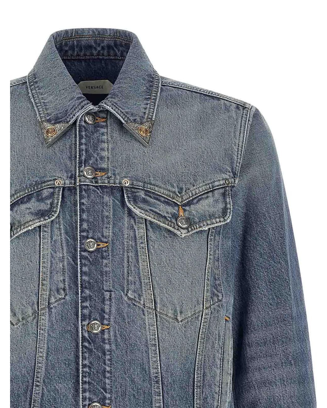 Versace Blue Medusa' Denim Jacket for men