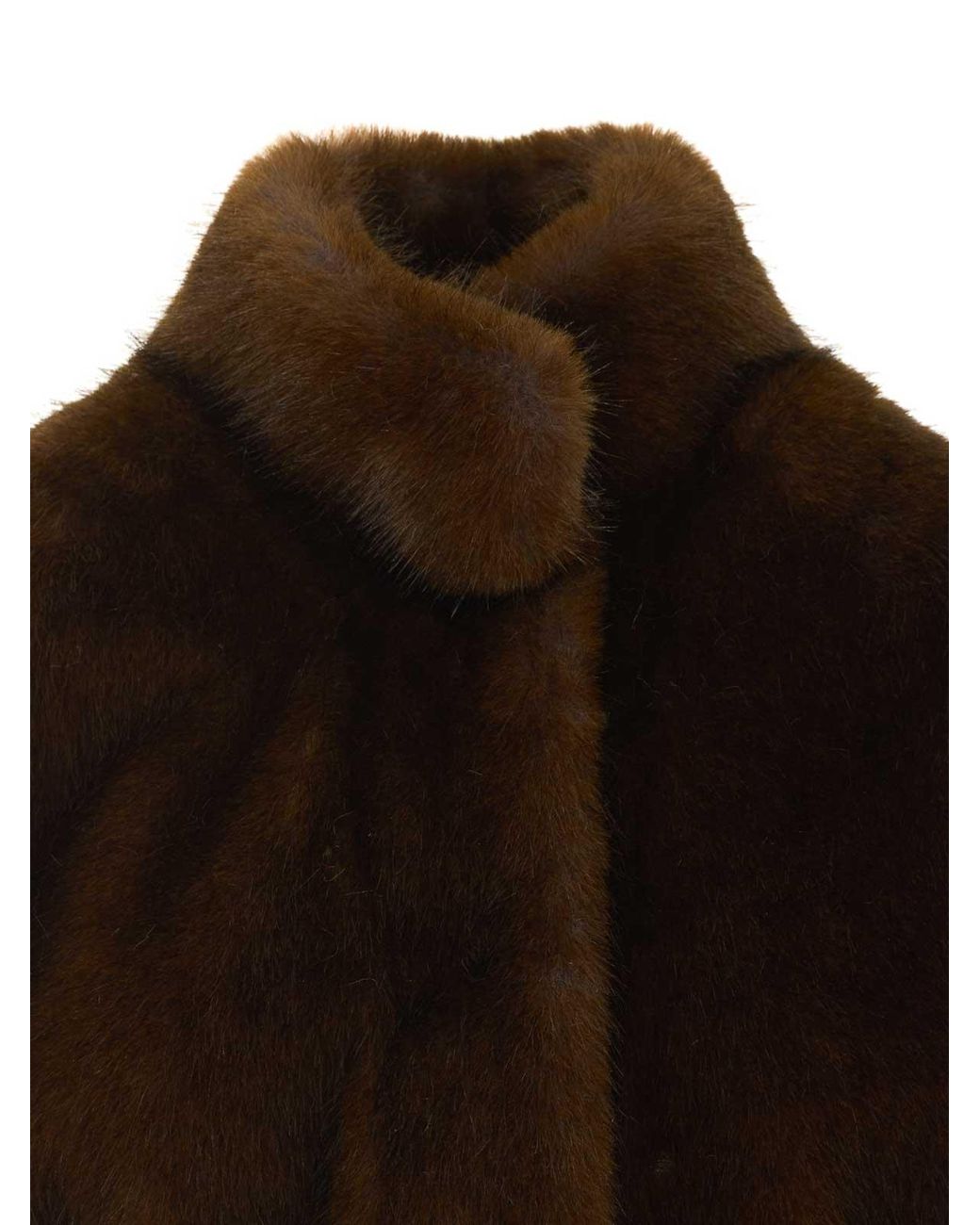 VALENTINI 1972 Brown Faux Fur Cape