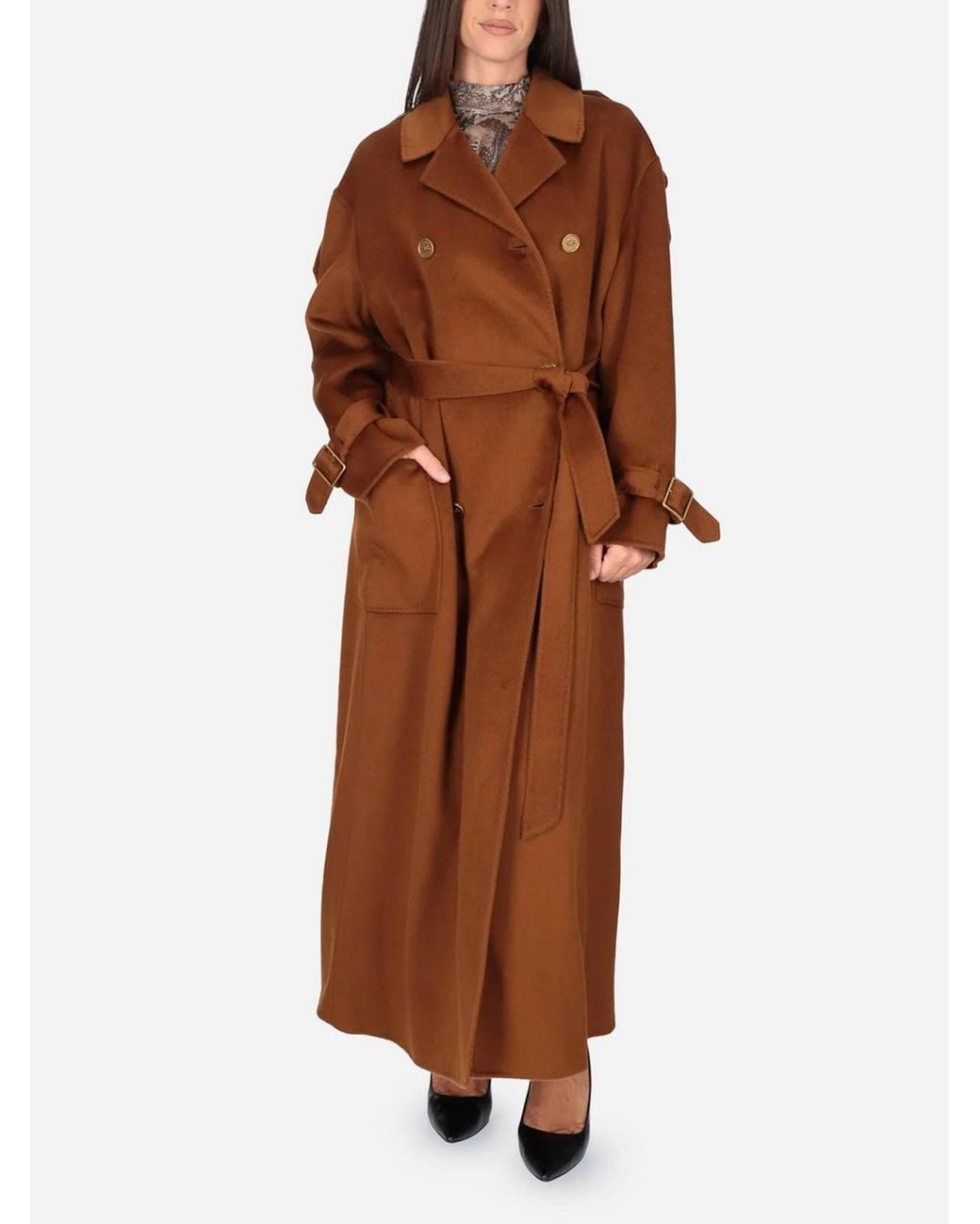 Elisabetta Franchi Brown Coat