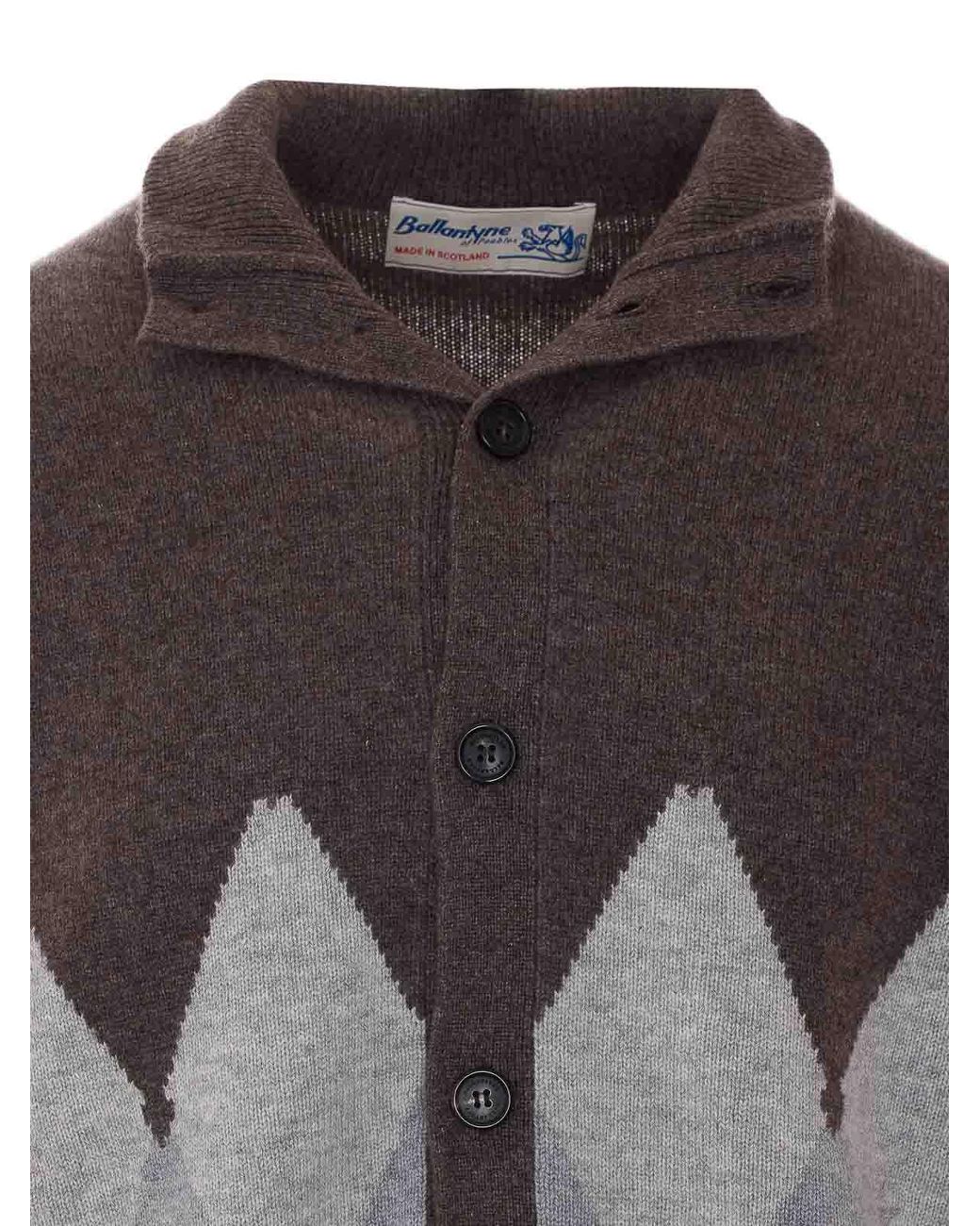 Ballantyne Gray Cardigan for men