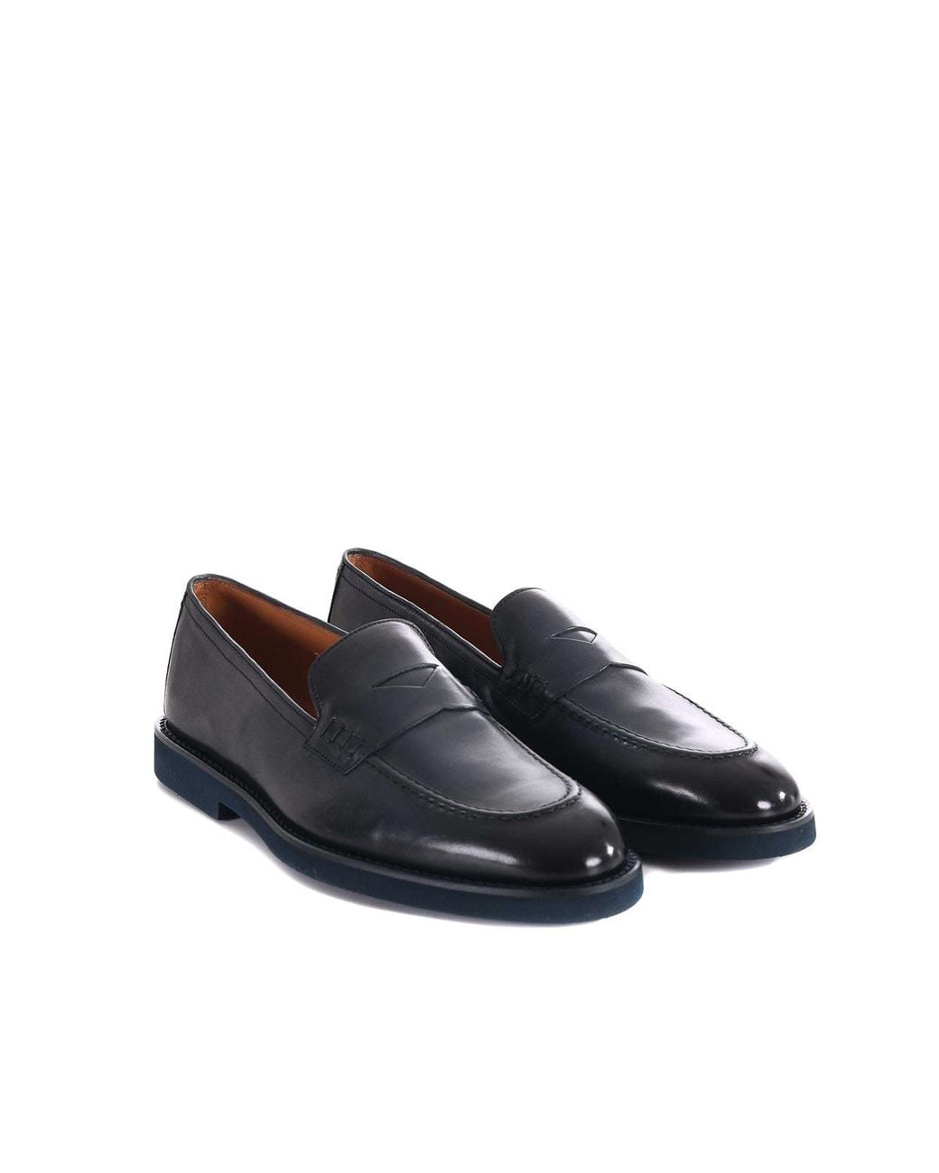 Doucal's Blue Doucals Leather Loafers for men