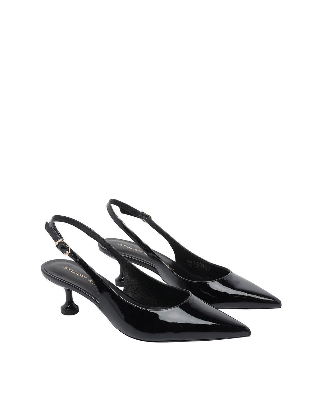 Stuart Weitzman Black Stuartini 50 Slingback Pumps