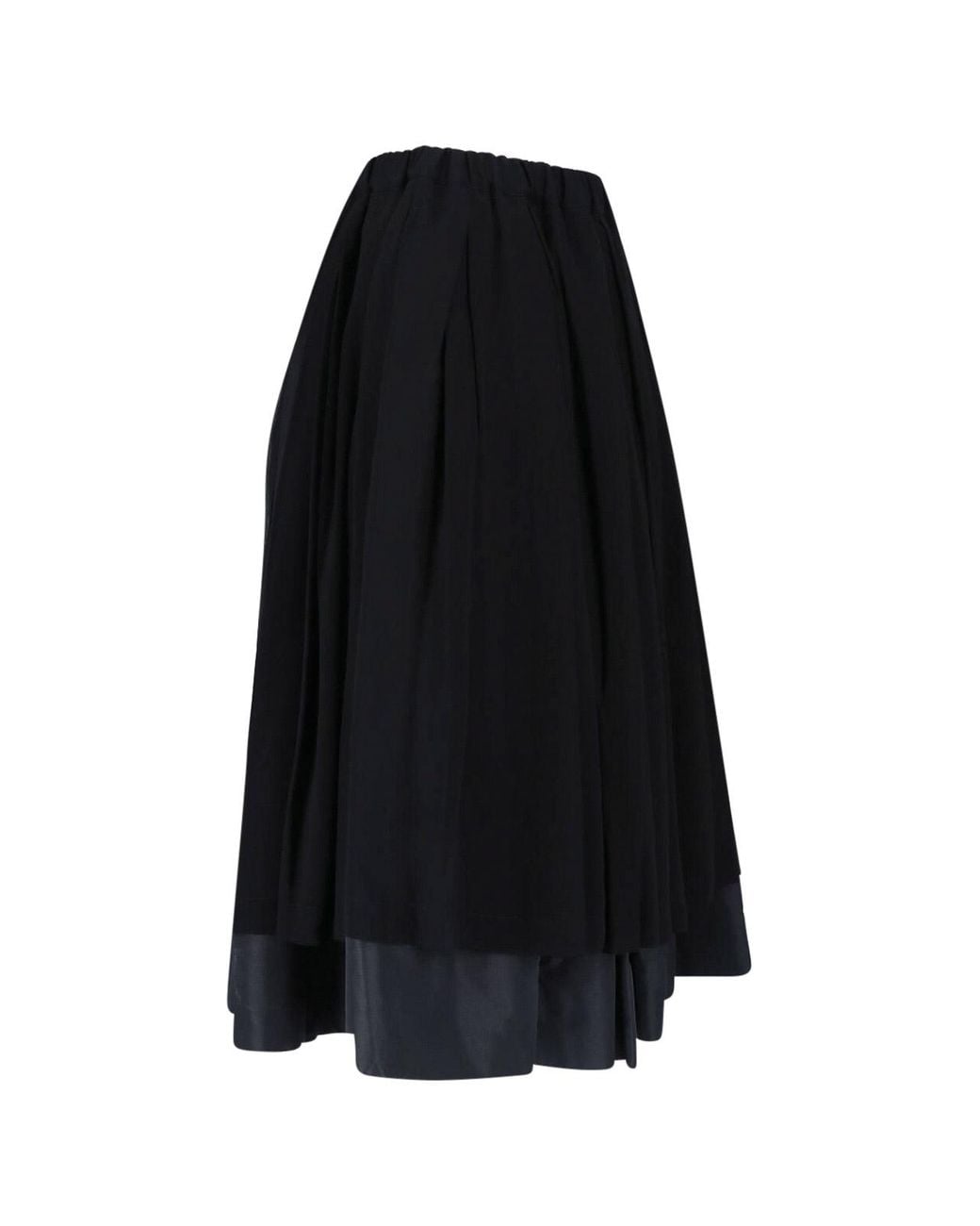 Comme des Garçons Blue Layered Midi Skirt