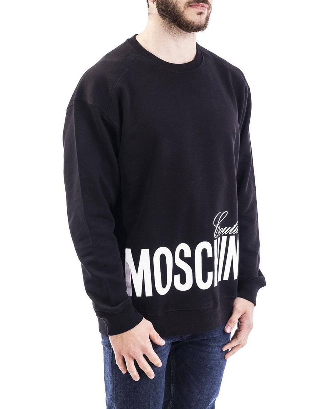 Moschino Black Couture Print Sweatshirt for men
