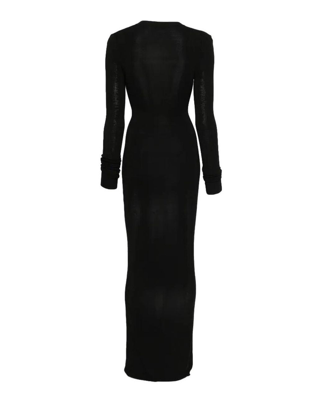 Entire studios Black Long Sleeve V Neck Midi