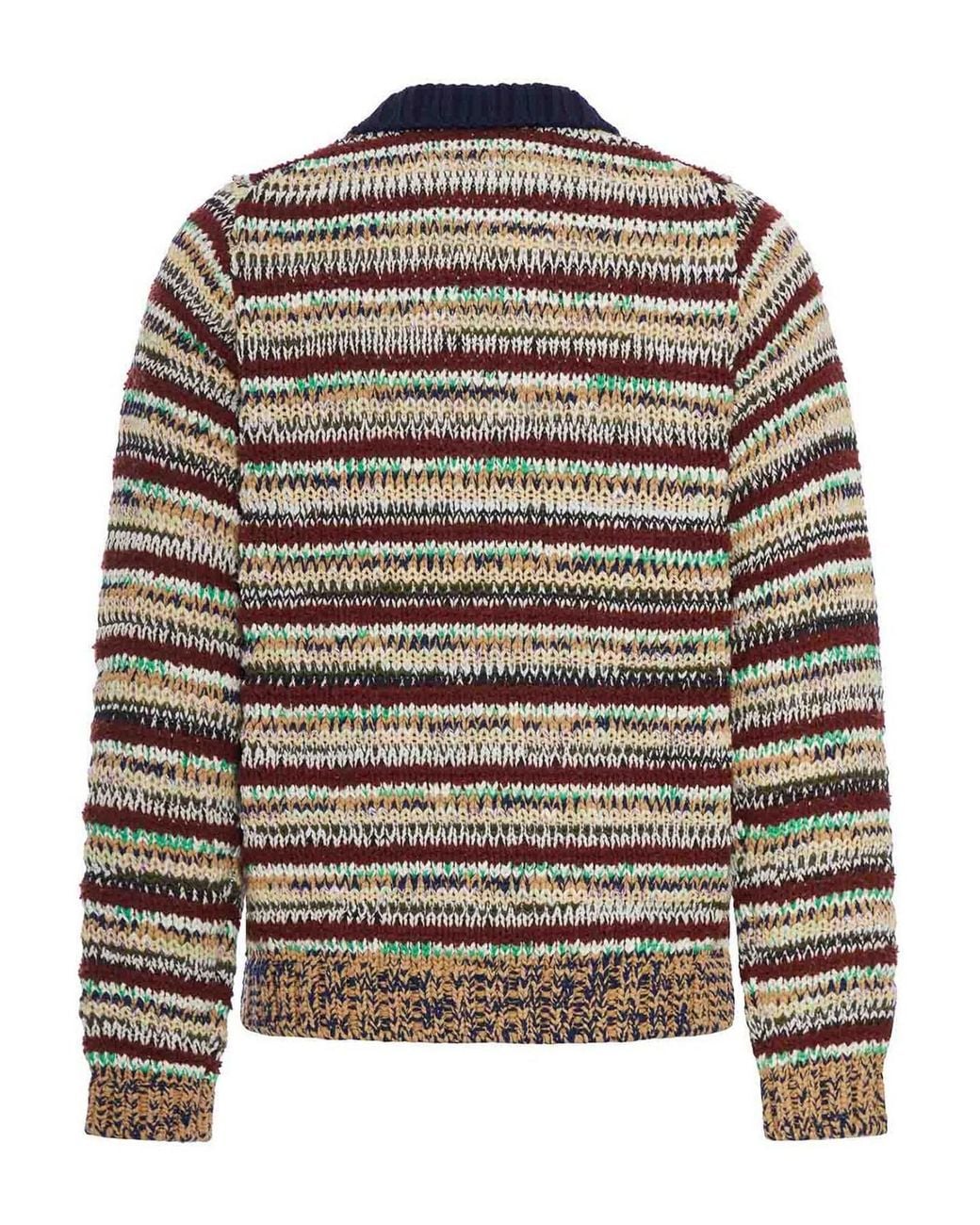 Sacai Gray Cotton Knitted Pullover for men