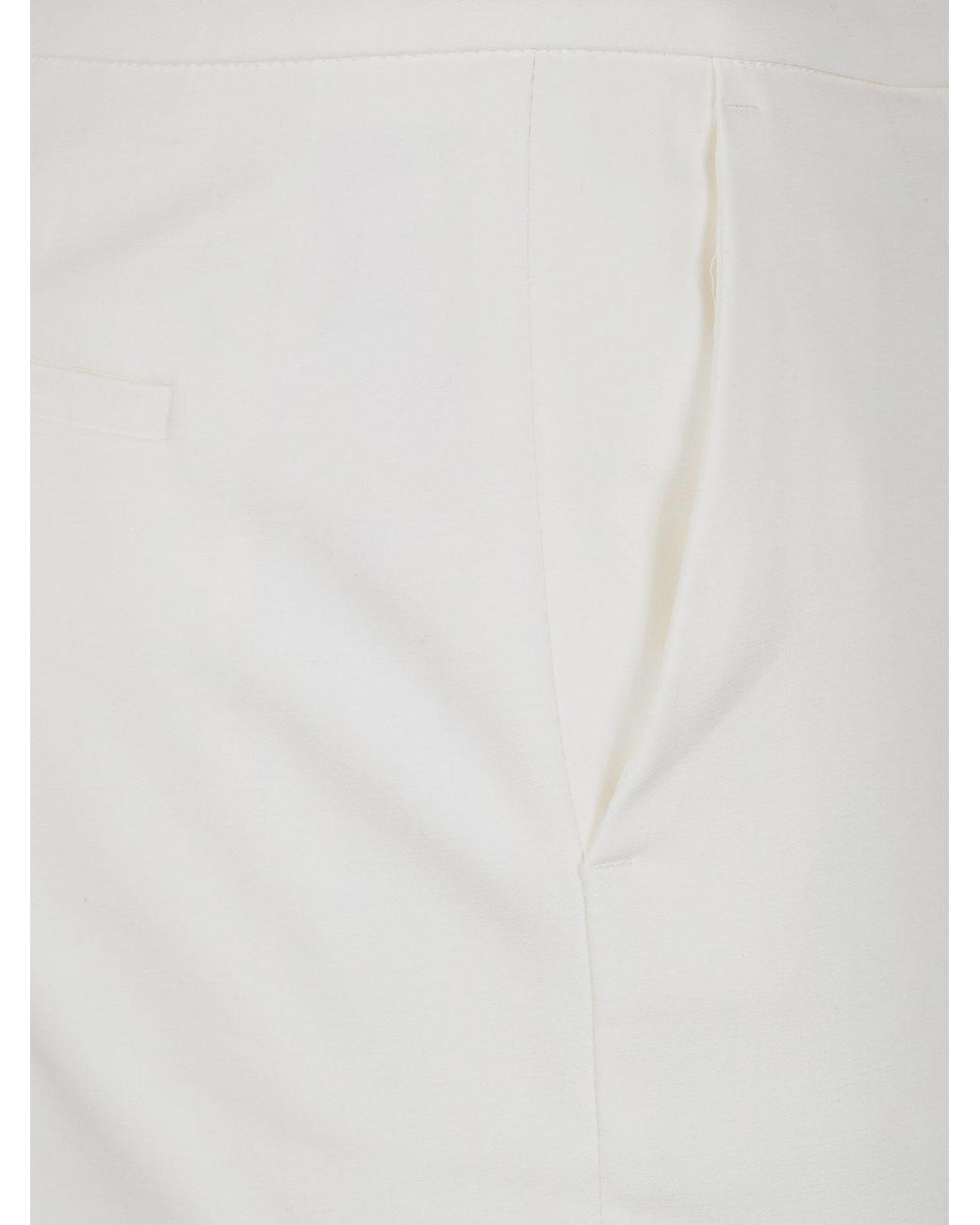Peserico Gray High-Waisted Straight-Leg Trousers