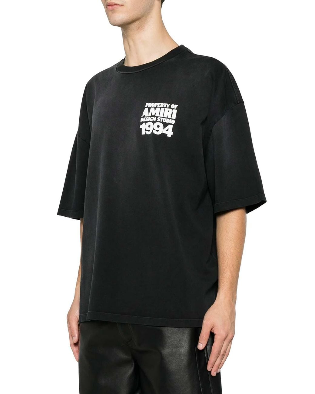 Amiri Black Cotton T-Shirt With 1994 Print for men