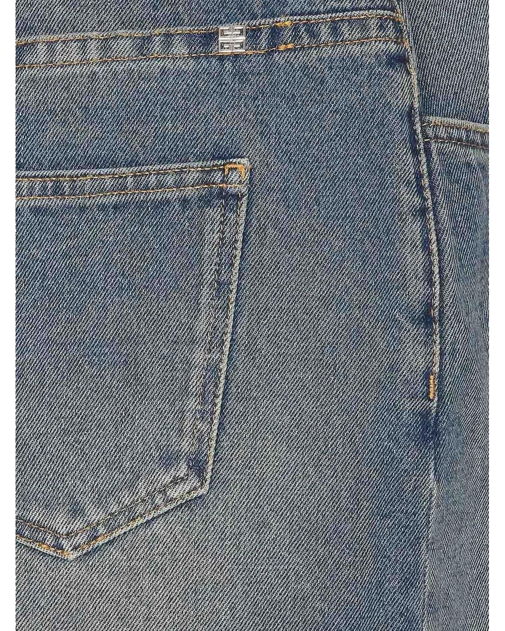 Givenchy Blue Mini Denim Skirt