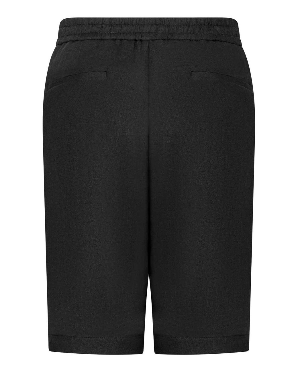 Franzese Collection Black Irish Linen Bermuda Shorts for men