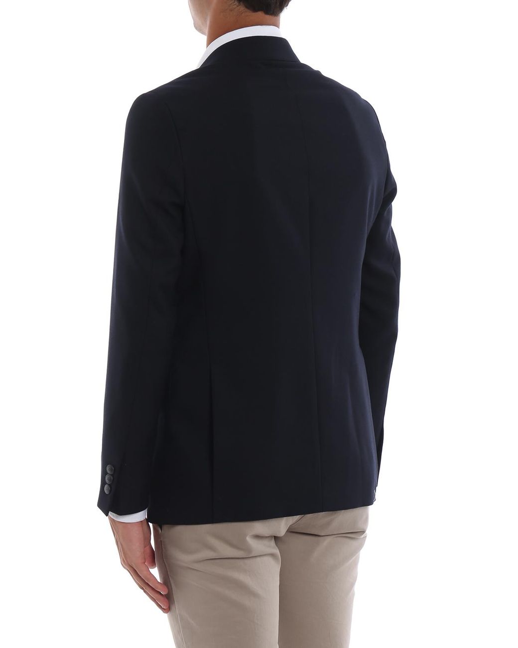 Fay Blue Travel Jacket Pinpoint Cotton Tailored Blazer for men
