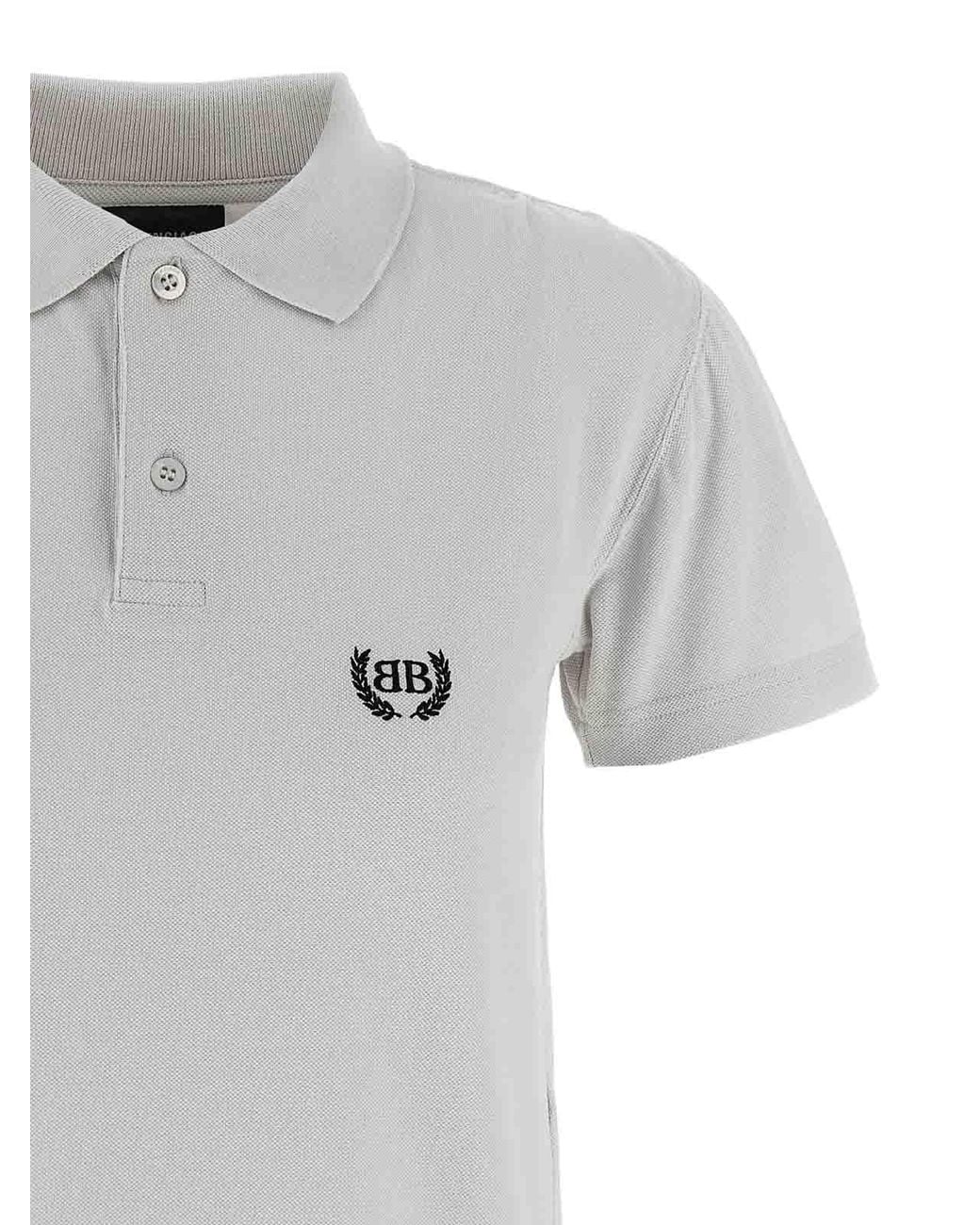 Balenciaga Gray 'Laurel Classic' Polo Shirt