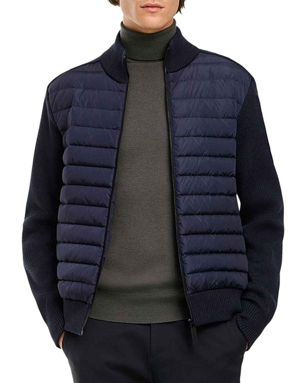 Canada Goose Blue Hybridge Knit Jacket for men