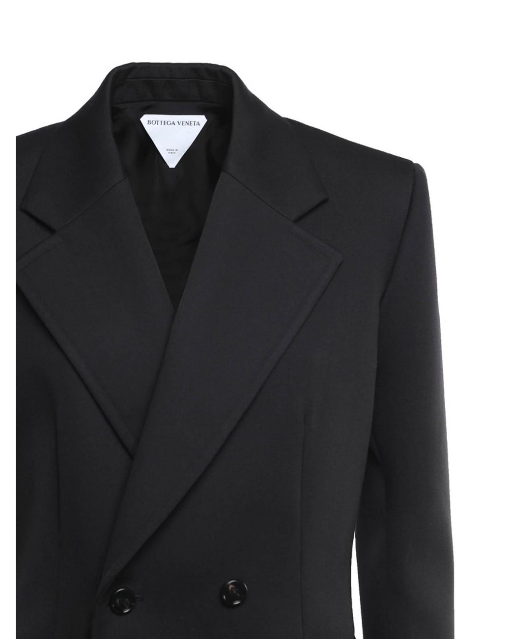 Bottega Veneta Black Compact Wool Coat