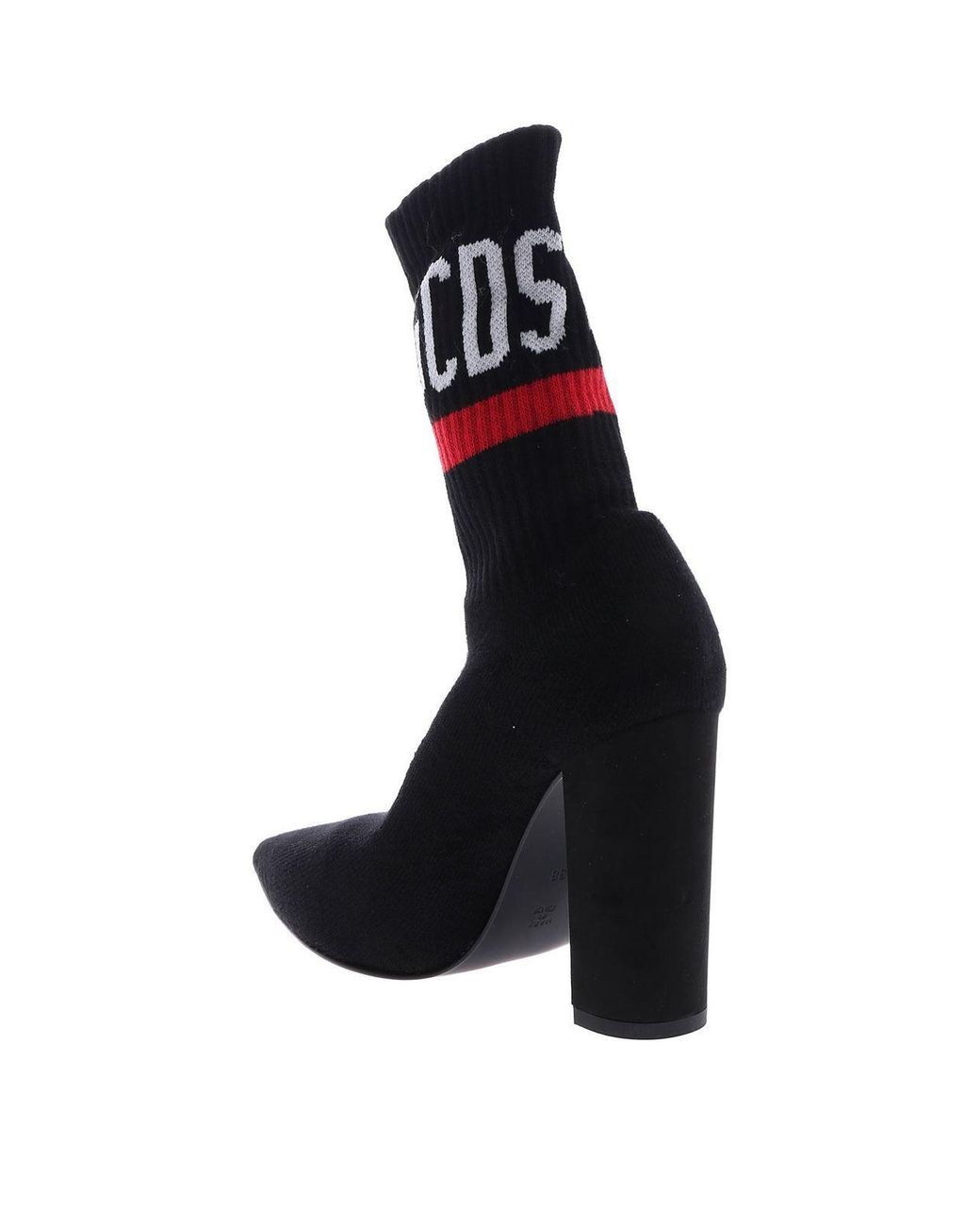 Gcds Black Ankle Boots With Logo