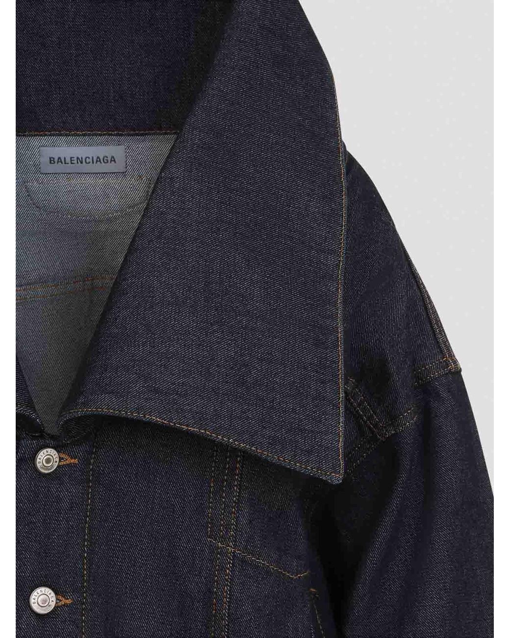 Balenciaga Black Standing Collar Boxy Jacket