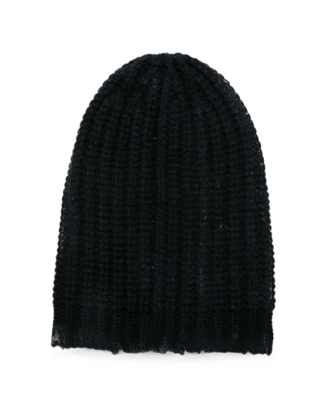 Avant Toi Black Hand Painted Corn Cob Stitch Hat for men