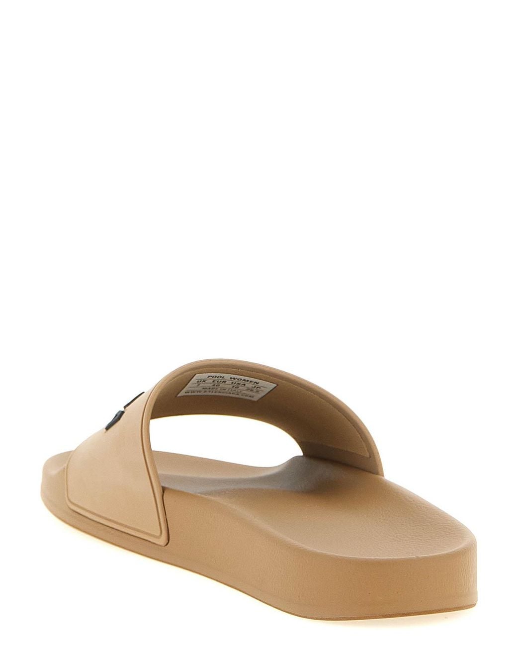 Balenciaga White Slide Pool' Sandals