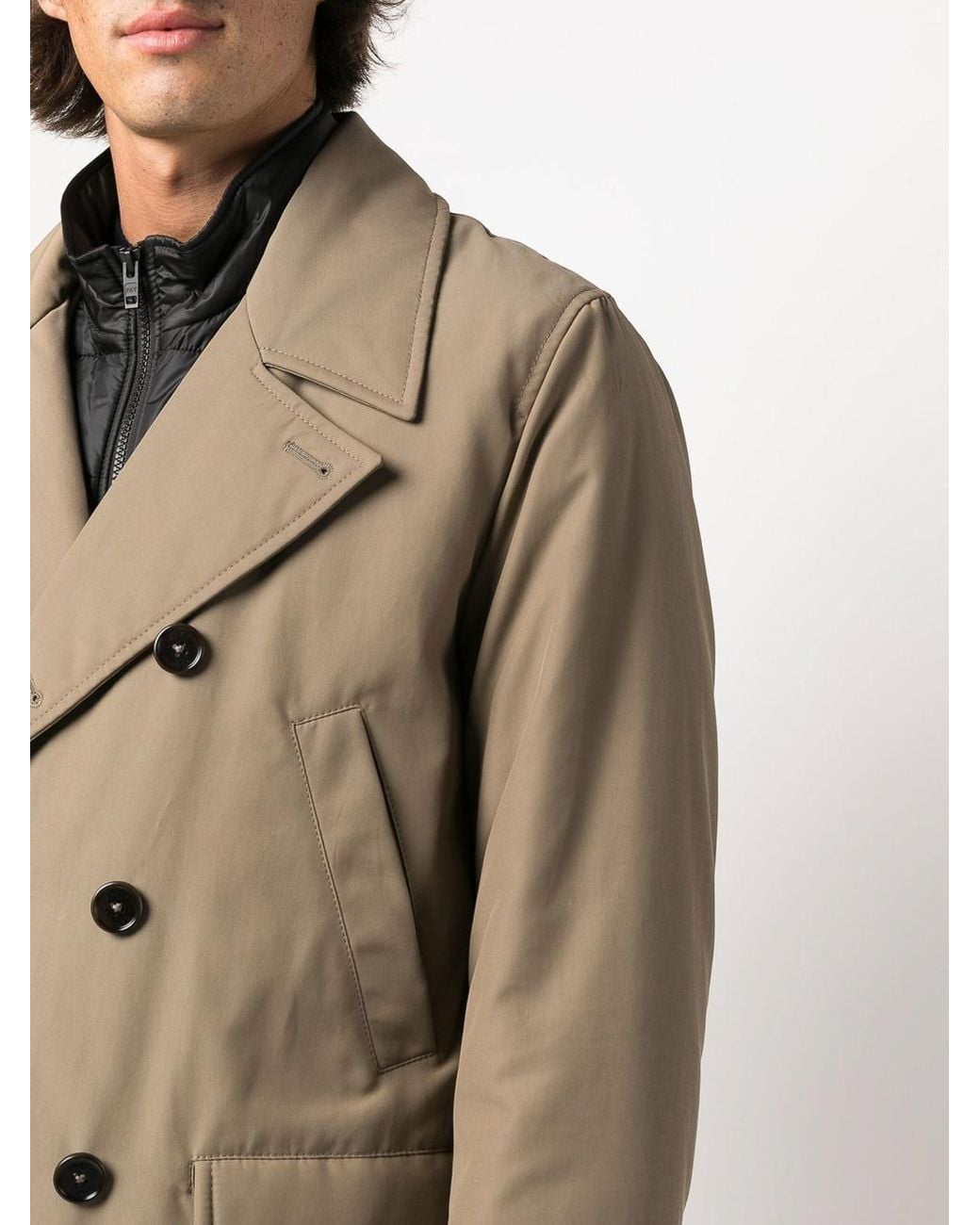 Fay Natural Padded Double-Breasted Jacket for men