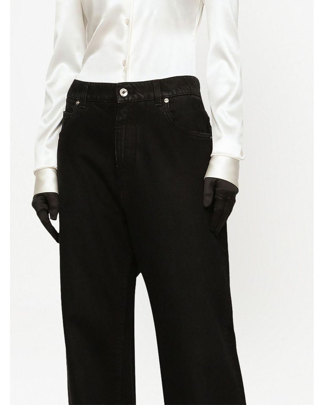 Dolce & Gabbana Black Denim Boyfriend Jeans