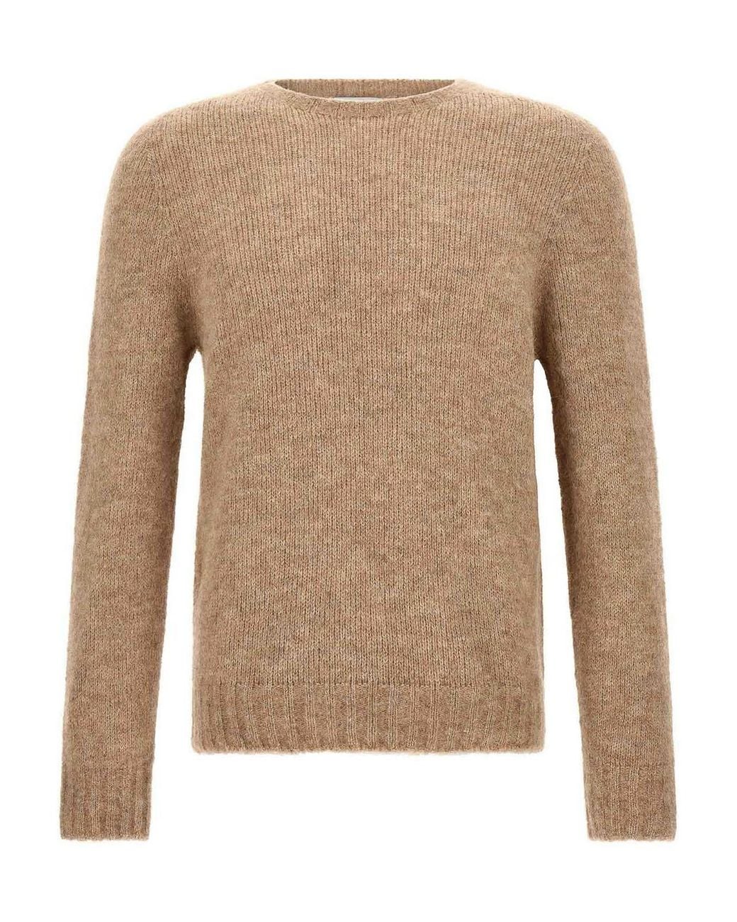 Oliver Lattughi Natural Crew-Neck Sweater for men