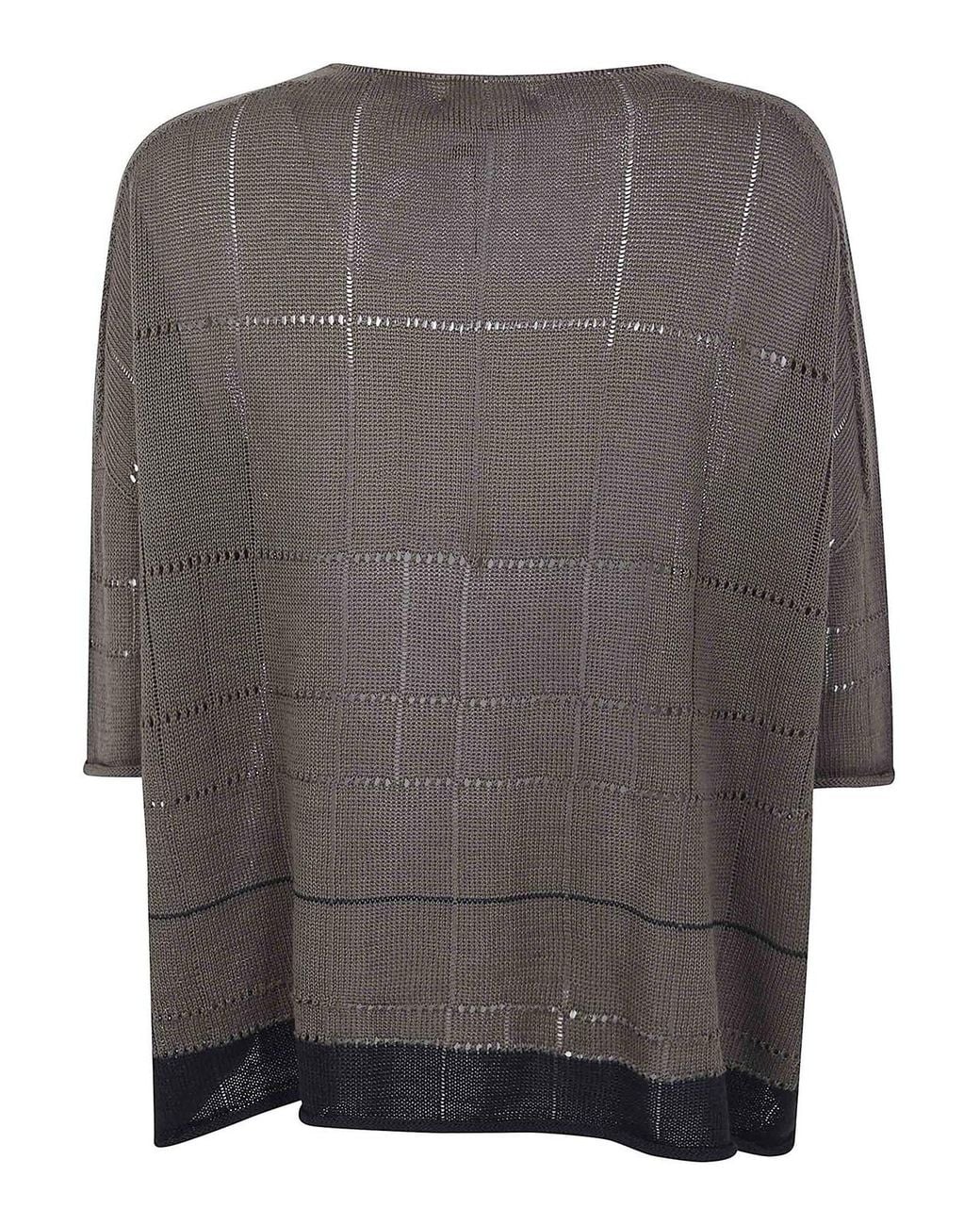 Y's Yohji Yamamoto Gray Drop Shoulder Medium Length Cardigan