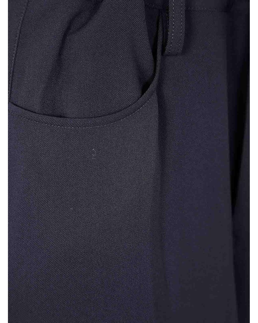 Y's Yohji Yamamoto Blue Long Straight Trousers
