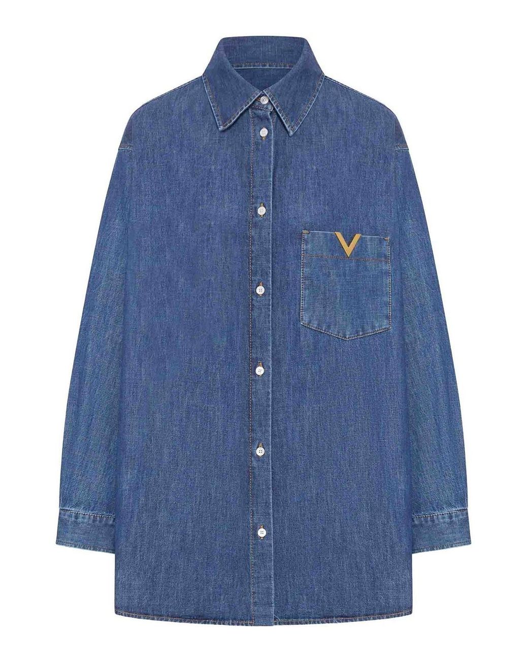 Valentino Garavani Blue Denim Shirt