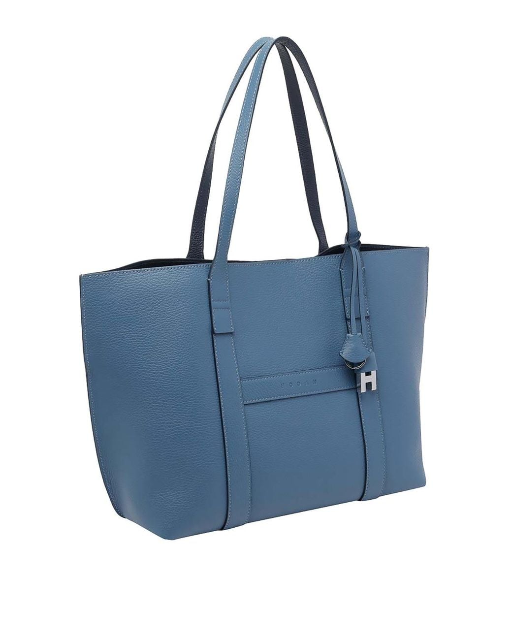 Hogan Blue Medium Script Shopping Bag