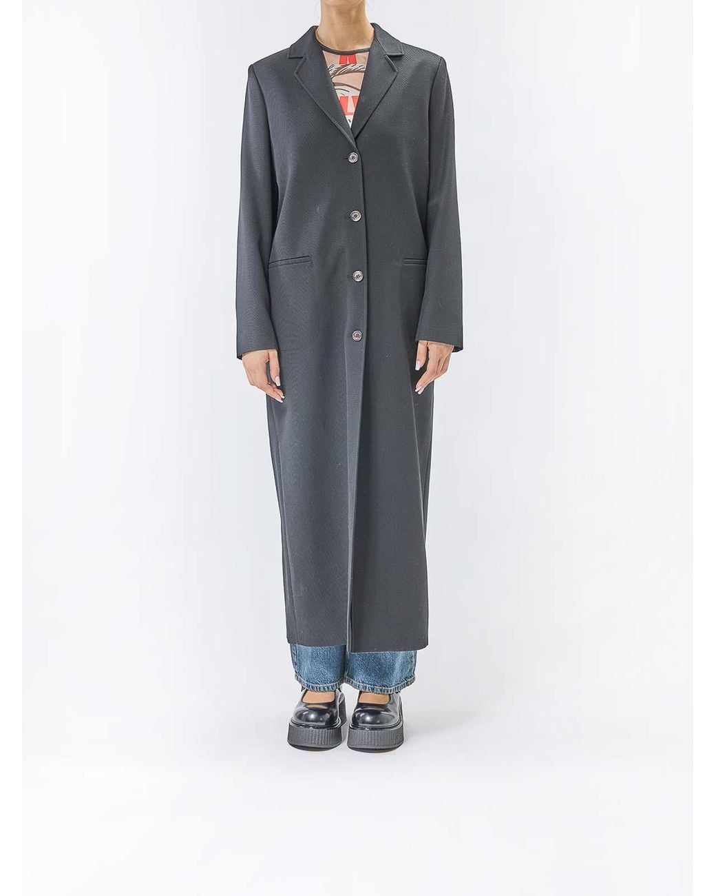 Moschino Gray Long Coat