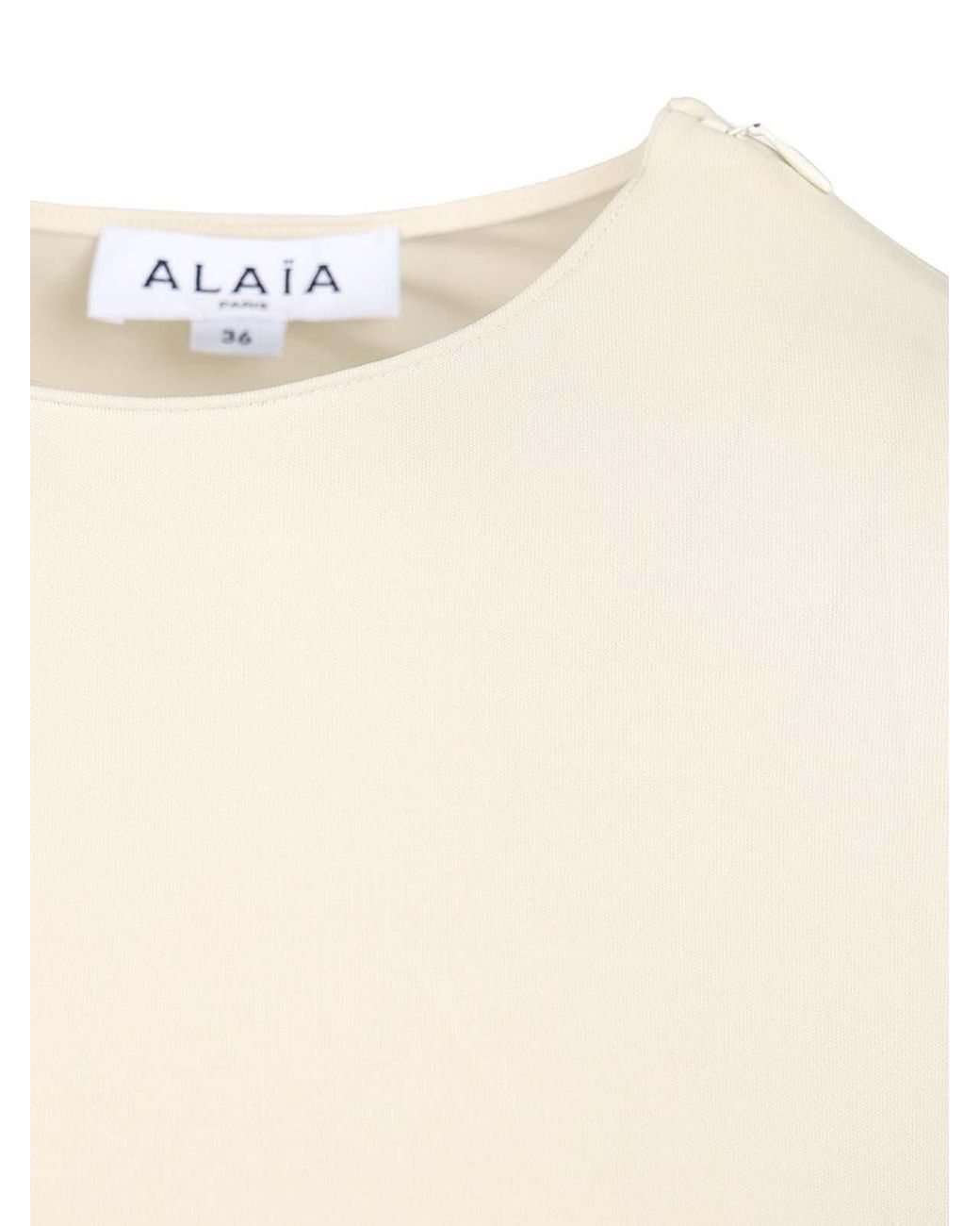Alaïa White Jersey Dress With Belt