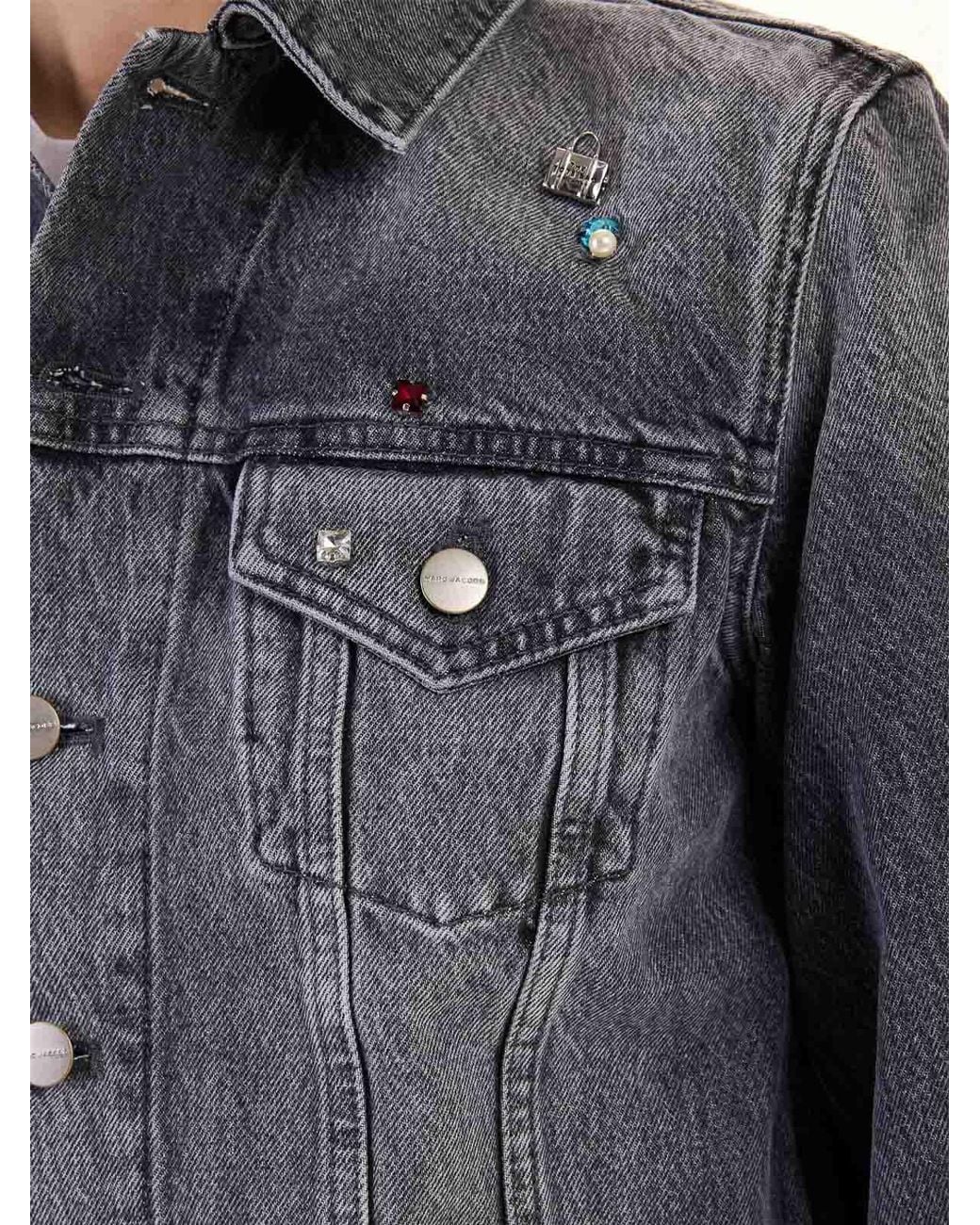 Marc Jacobs Gray Charm Shrunken Trucker