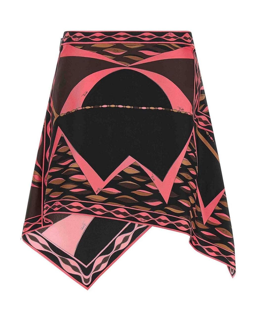 Emilio Pucci Red Dune Silk Skirt