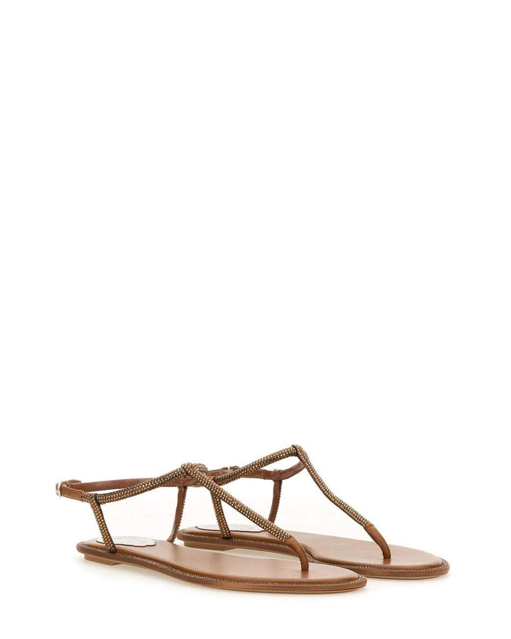 Rene Caovilla Brown Sandals