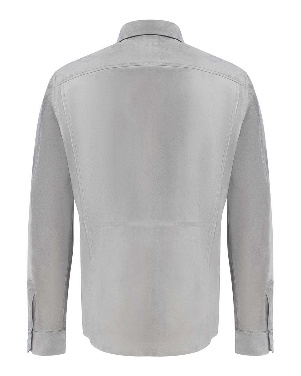 Tom Ford Gray Light Suede Cashmere Shirt for men