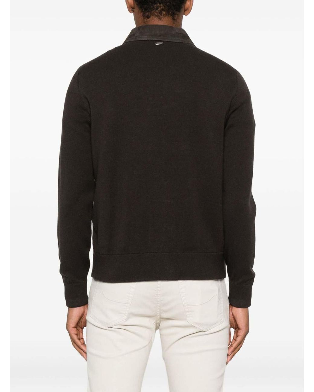 Herno Black Hybrid Tricot for men