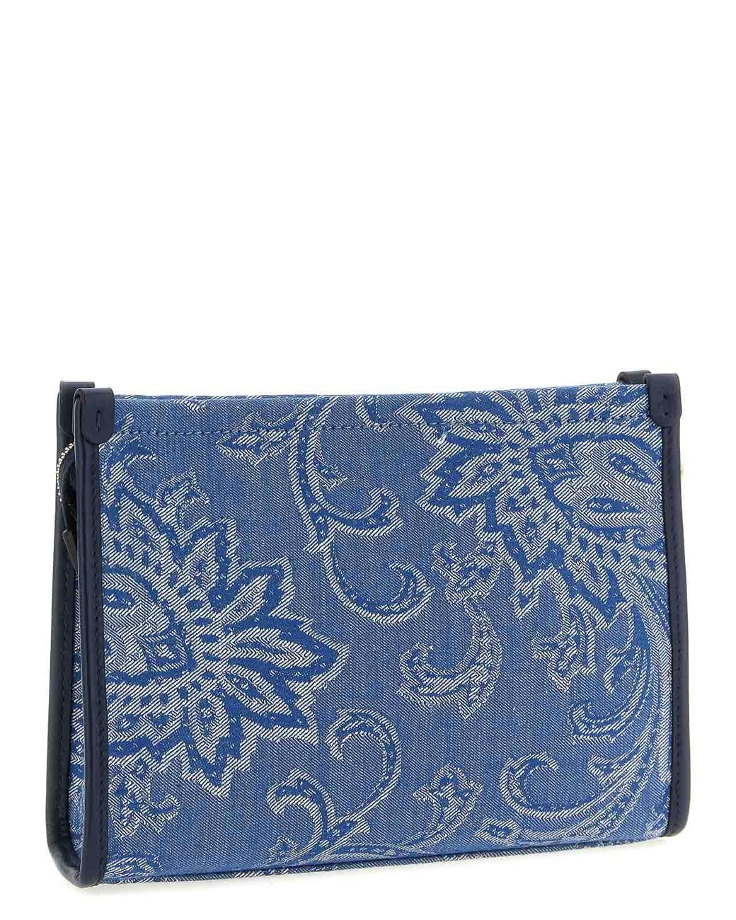 Etro Blue Paisley Clutch