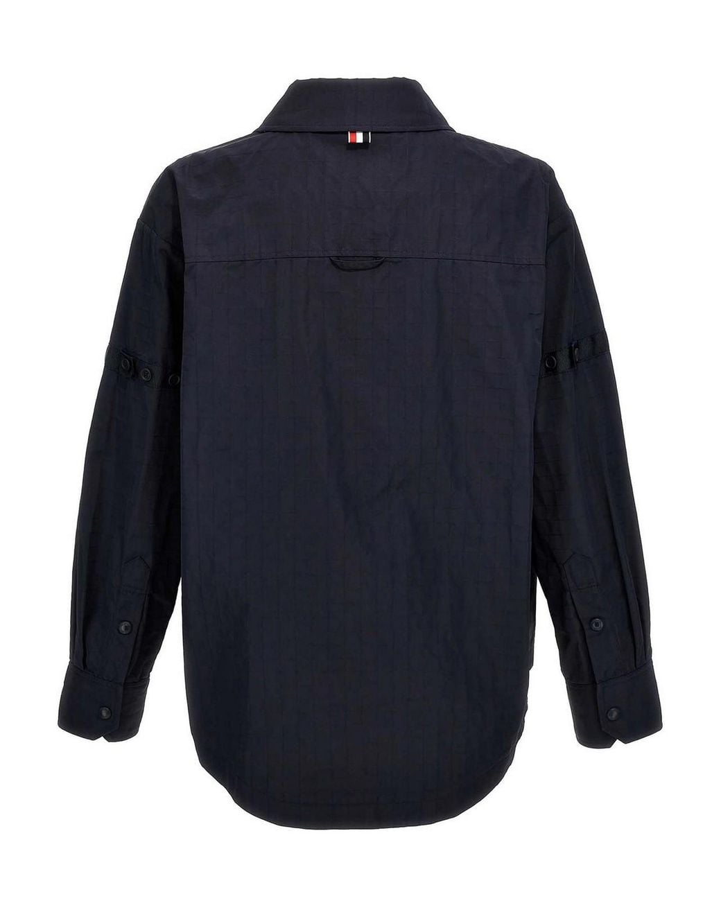 Thom Browne Blue Snap Front Overshirt for men