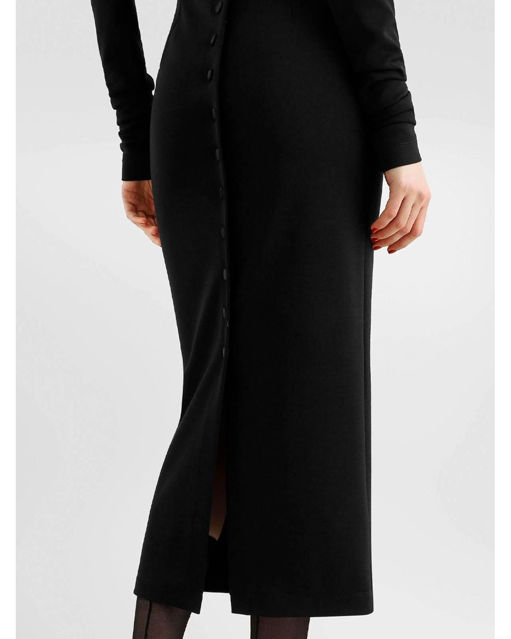 Dolce & Gabbana Black Wool Jersey Dress