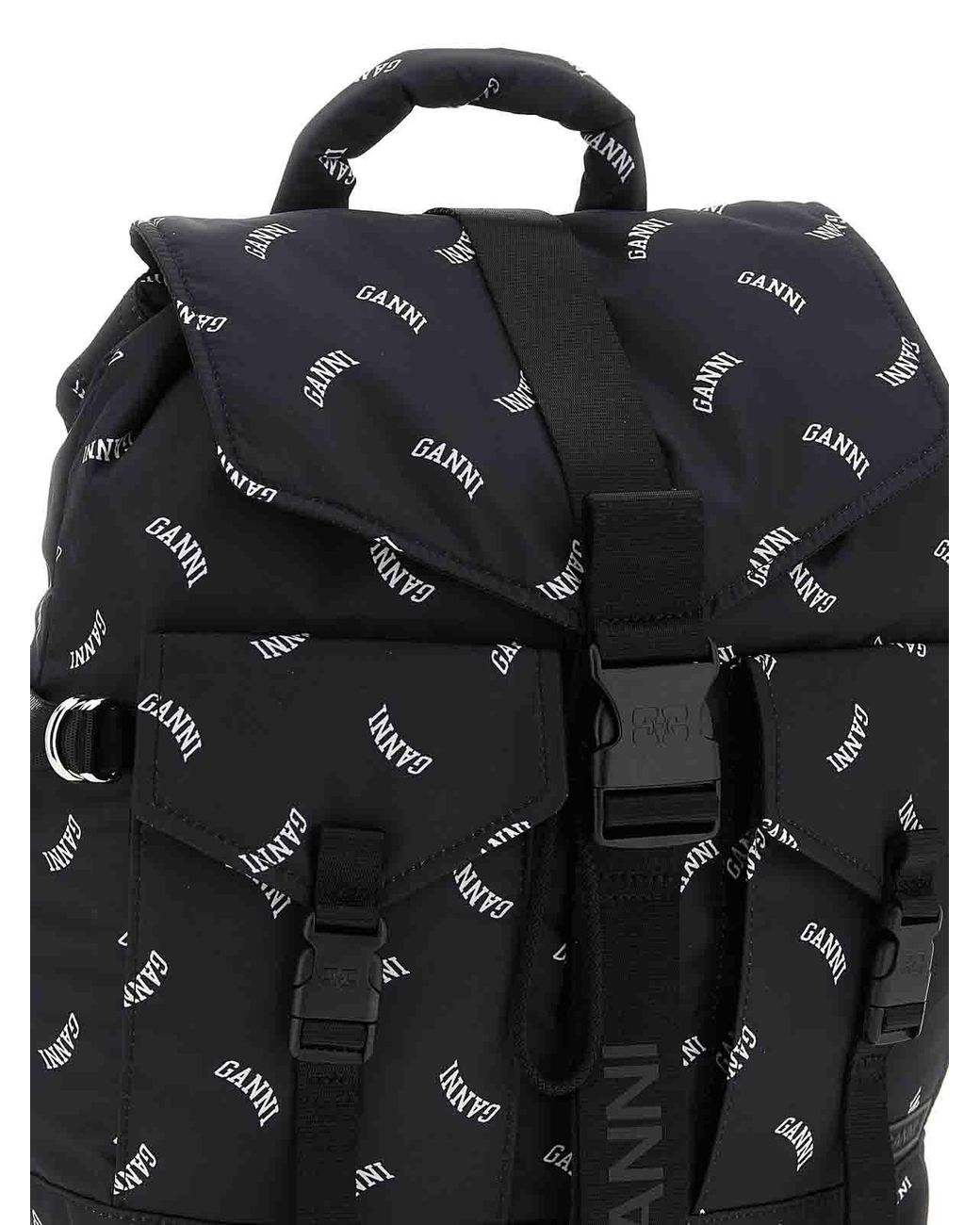Ganni Black Re-Tech Backpack