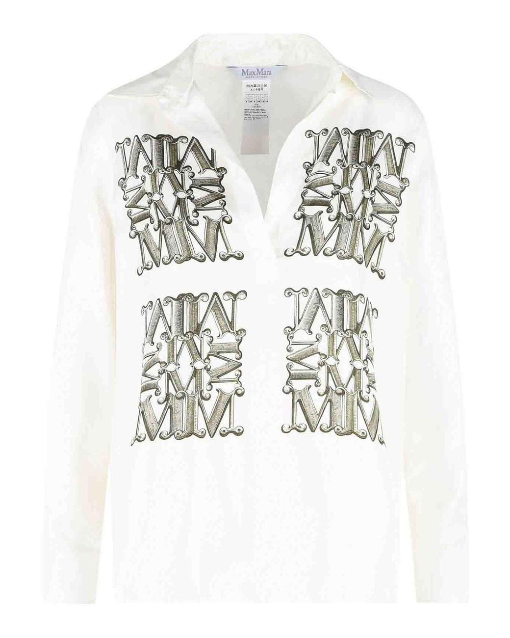 Max Mara White Filtro And Silk Shirt