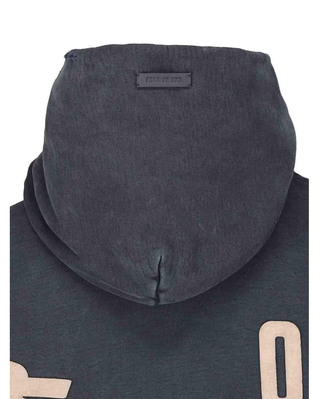 Fear Of God Blue Logo Hoodie for men