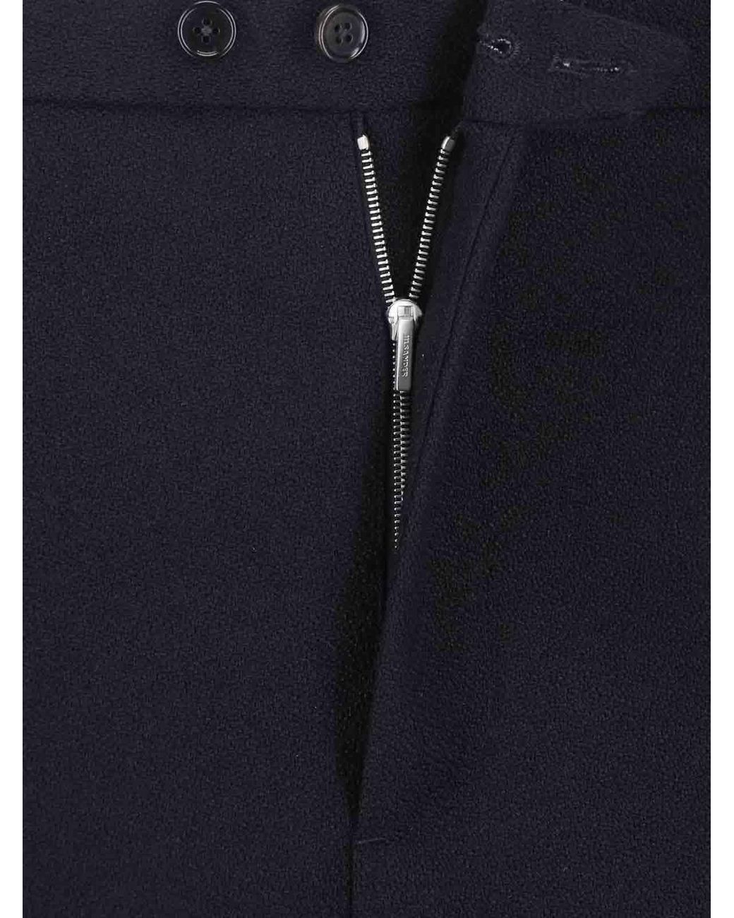 Jil Sander Black Tailored Virgin Wool Trousers for men