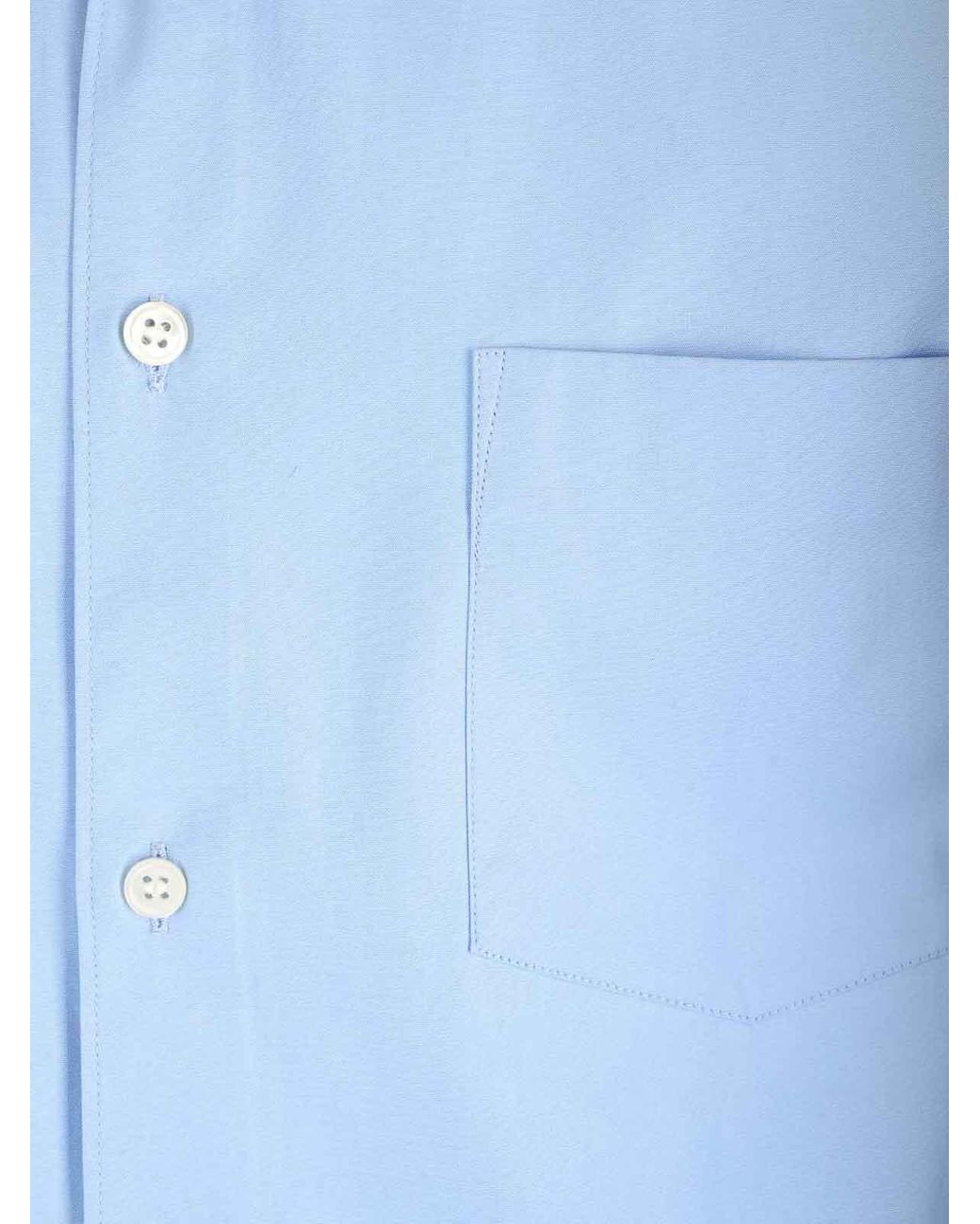 Comme des Garçons Blue Cotton Poplin Shirt for men