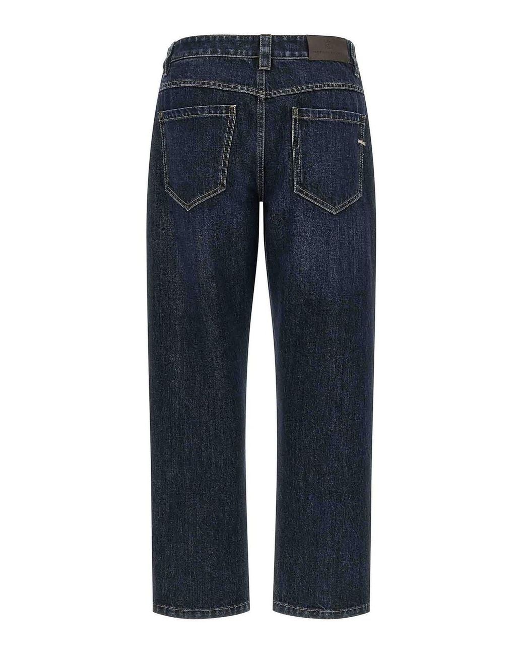 Brunello Cucinelli Blue Denim Straight-Leg Jeans