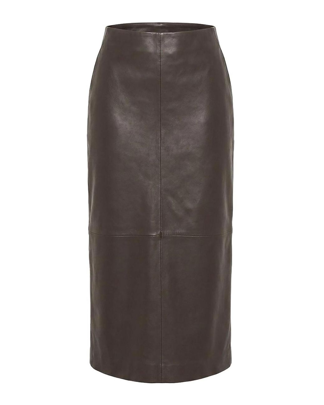 Alberta Ferretti Brown Leather Skirt