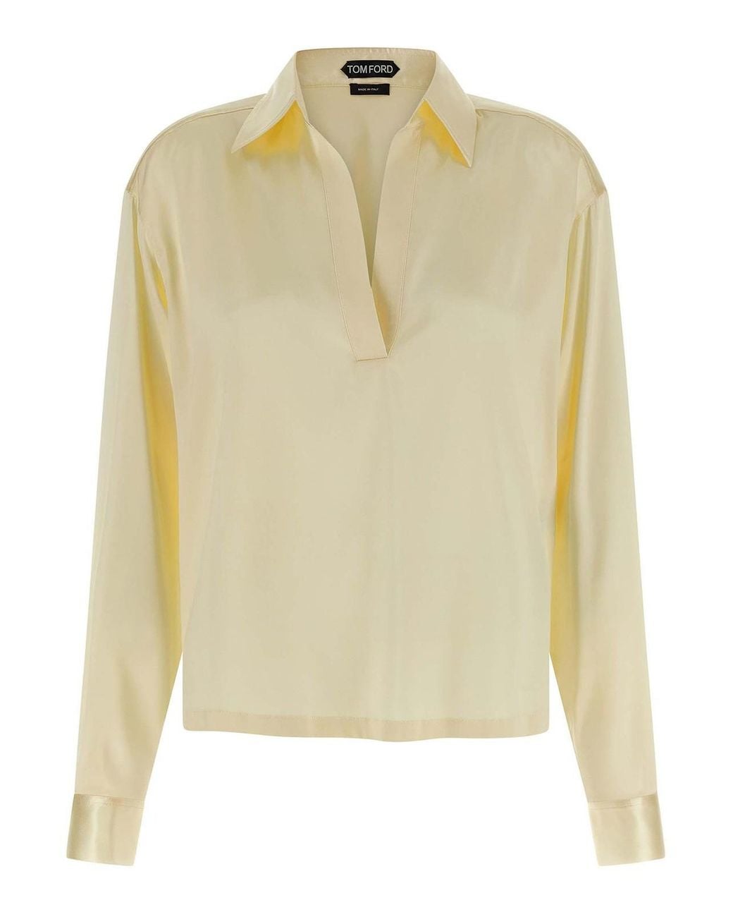 Tom Ford Yellow Silk Polo Shirt