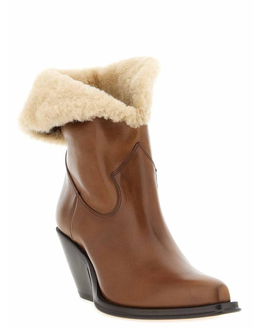Chloé Brown Ankle Boots