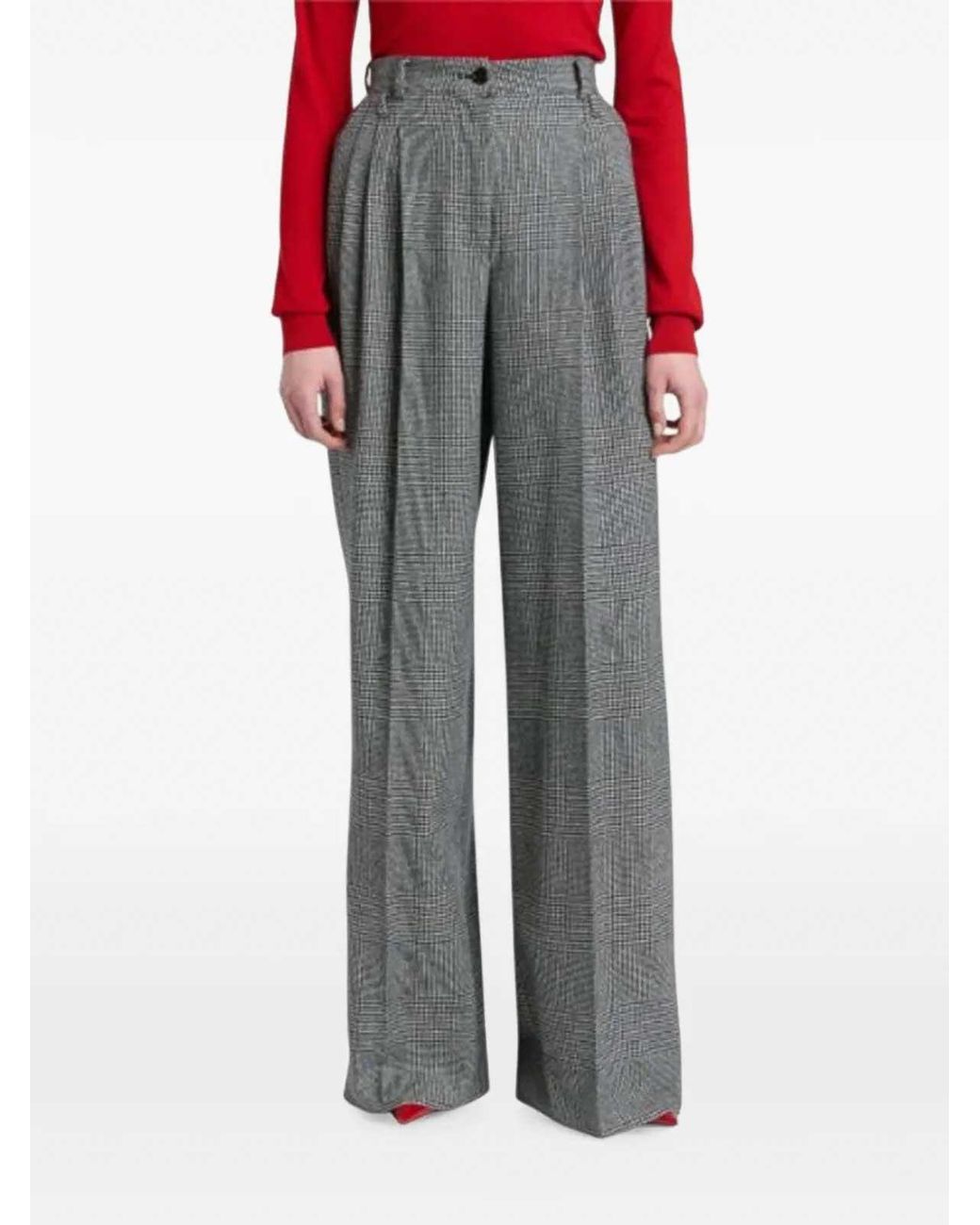 Dolce & Gabbana Gray Prince Of Wales Trousers